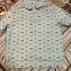 BURLEBO Kids Polo Shirt with Bird Print - Gray
